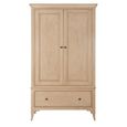 Toulon Wardrobe - 2 Door - 1 Drawer - Oak