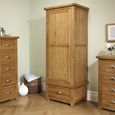 Woburn Wardrobe - 1 Door 1 Drawer - Rustic Oak