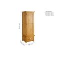 Woburn Wardrobe - 1 Door 1 Drawer - Rustic Oak