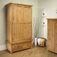 Woburn Wardrobe - 2 Door 2 Drawer - Rustic Oak