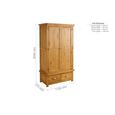 Woburn Wardrobe - 2 Door 2 Drawer - Rustic Oak