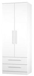 Worcester White 2 Door 2 Drawer Tall Wardrobe