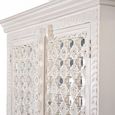 Yakima Wardrobe - 2 Door - White Carved - Mango Wood