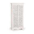 Yakima Wardrobe - 2 Door - White Carved - Mango Wood