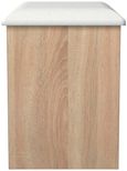 Milan Oak Effect Padded Dressing Stool