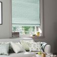 Missprint Roman Blind - Saplings Pale Aqua