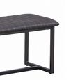 Vintage Dining Bench - Grey Faux Leather