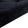 Louis Black Velvet Fabric 170cm Dining Bench