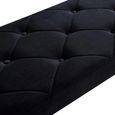 Louis Black Velvet Fabric 170cm Dining Bench