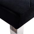 Louis Black Velvet Fabric 170cm Dining Bench