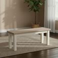 Modern Dining Bench - White Painted