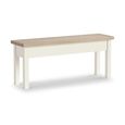 Modern Storage Dining Bench - Shallow - White Painted