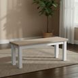 Modern Dining Bench - Grey Painted
