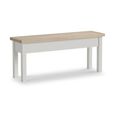 Modern Storage Dining Bench - Shallow - Grey Painted