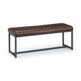 Brooklyn Dining Bench - Brown Faux Leather