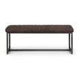 Brooklyn Dining Bench - Faux Leather - Charcoal