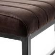 Brooklyn Dining Bench - Faux Leather - Charcoal