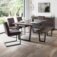 Brooklyn Dining Bench - Dark Oak