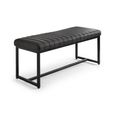 Soho Black Faux Leather Dining Bench
