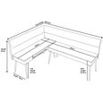 Monza Corner Dining Bench - Grey Fabric - LHF