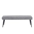 Monza Dining Bench - Grey Fabric