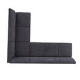 Bronx Corner Dining Bench - Dark Grey Fabric - RHF
