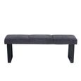 Bronx Dining Bench - Dark Grey Fabric