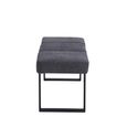 Bronx Dining Bench - Dark Grey Fabric
