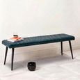 Austin Bench - Blue - Real Leather