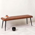 Austin Bench - Tan Brown - Real Leather