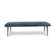 Austin Bench - Blue - Real Leather
