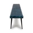 Austin Bench - Blue - Real Leather