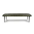 Austin Bench - Green - Real Leather
