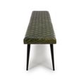 Austin Bench - Green - Real Leather
