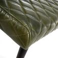 Austin Bench - Green - Real Leather