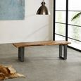 Baltic Dining Bench - 125cm - Live Edge - Solid Acacia Wood