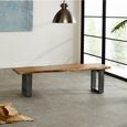Baltic Dining Bench - 175cm - Live Edge - Solid Acacia Wood