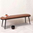 Ace Dining Bench - Tan Brown Fabric
