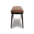 Ace Dining Bench - Tan Brown Fabric