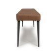 Charlie Dining Bench - Brown Faux Leather