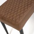 Charlie Dining Bench - Brown Faux Leather