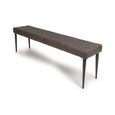 Charlie Dining Bench - Grey Faux Leather