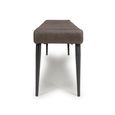 Charlie Dining Bench - Grey Faux Leather