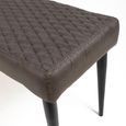 Charlie Dining Bench - Grey Faux Leather
