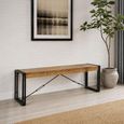Cosmo Dining Bench - Industrial Style - Wooden and Metal