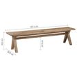 Sorrento Dining Bench - Chevron - Elm Wood