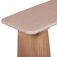 Indus Dining Bench - Fluted - Pale Taupe - Mango Wood