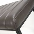 Archer Grey Leather Bench