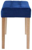 Ashbury Dining Bench - Small - Blue Fabric
