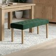 Ashbury Dining Bench - Small - Green Fabric